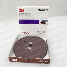 3M Disco Abrasivo Flessibile Ø150 P. 800 Codice 34420 Pz. 25