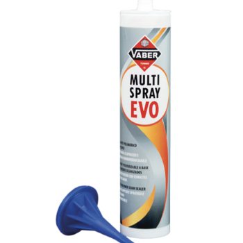 Multispray Evo Adesivo Sigillante Monocomponente a Spruzzo Privo di Isocianati e Solventi Volatili Sovraverniciabile Colore Beige Cartuccia da 290 ml. Codice Multspyevo
