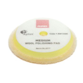 Tampone di Lucidatura in Lana Giallo Ø 130/145 mm.  Coarse Cod. 9BW150M (Sostituito da 9NW130M)